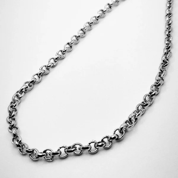 Choker em aço inoxidável de elo português